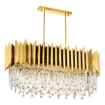Pendelleuchte CRYSTALLINE 8xE27/40W/230V gold