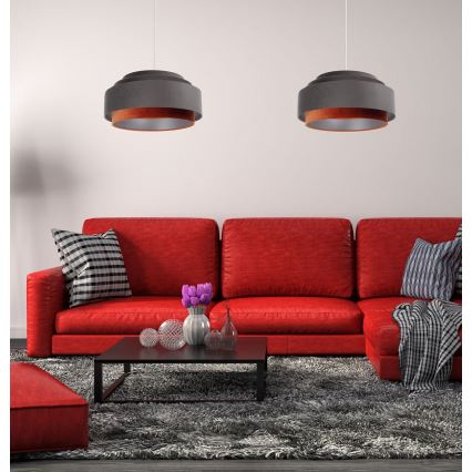 Deckenleuchte an Kabel DOBLO 1xE27/60W/230V grau/orange