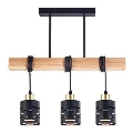 Pendelleuchte ELEN mit Seilaufhängung 3xE27/35W/230V schwarz/gold/braun