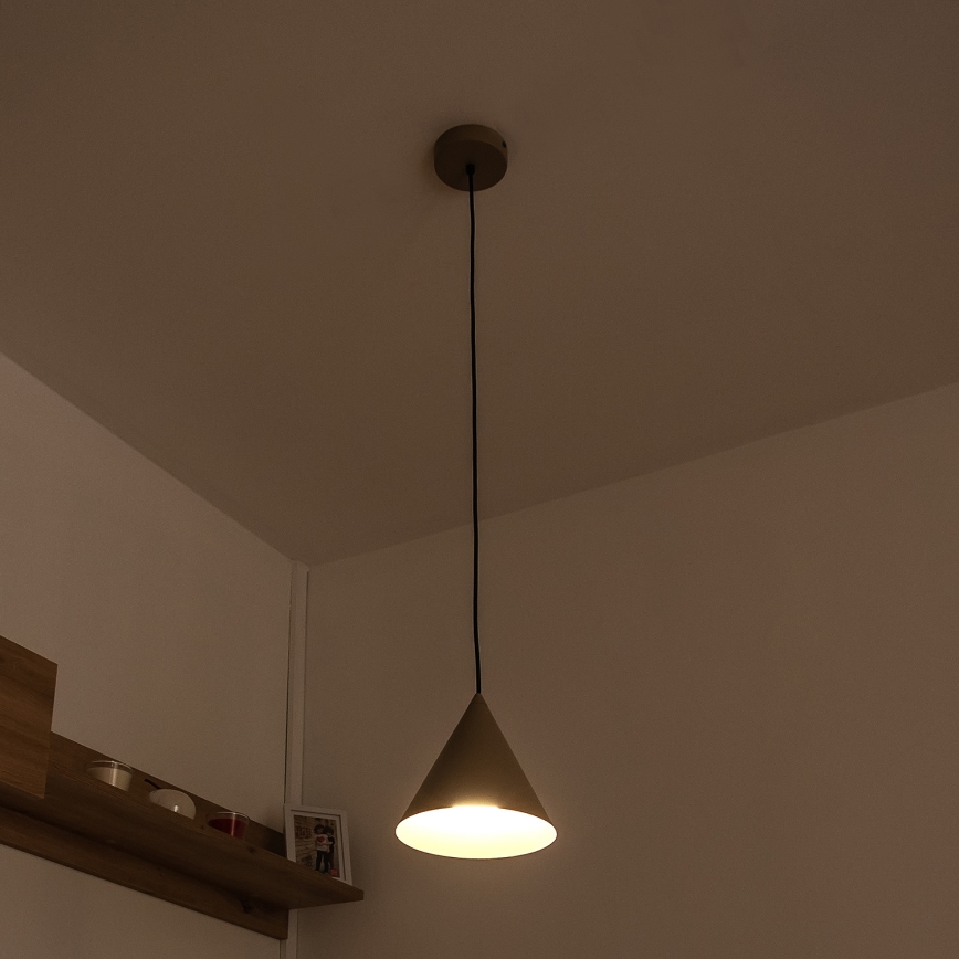 Pendelleuchte ETNA II mit Kabel 1xE27/15W/230V Ø 18,5 cm beige