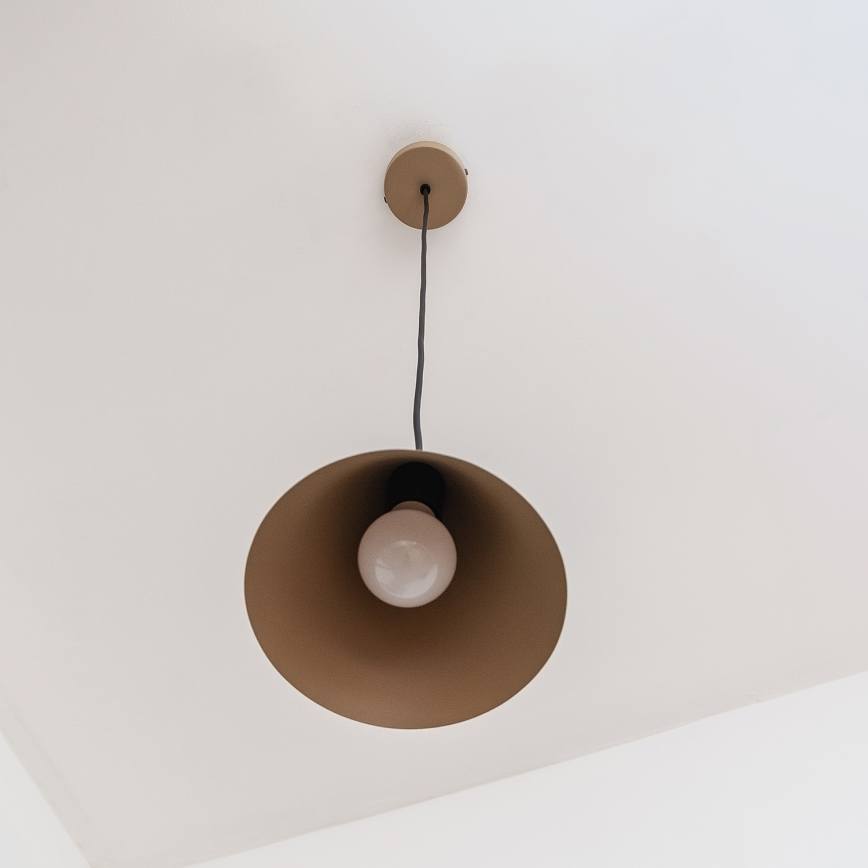 Pendelleuchte ETNA II mit Kabel 1xE27/15W/230V Ø 18,5 cm beige