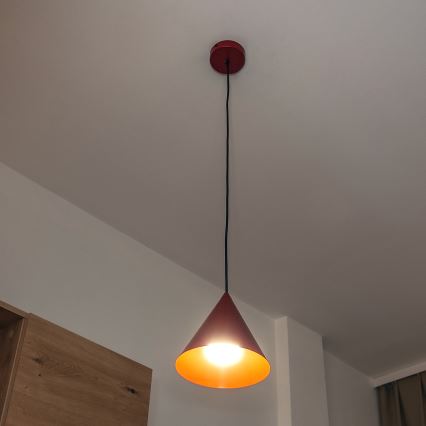 Pendelleuchte ETNA II mit Kabel 1xE27/15W/230V, Ø 18,5 cm, rot