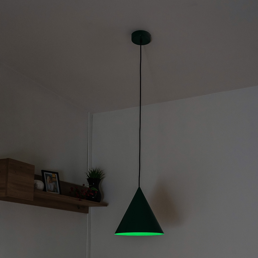 Pendelleuchte ETNA II mit Kabelaufhängung, 1 x E27, 15 W, 230 V, Ø 25 cm, grün