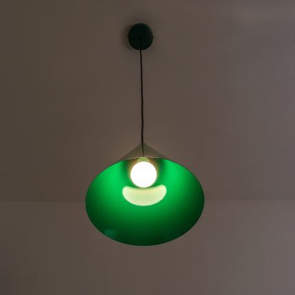 Pendelleuchte ETNA II mit Kabelaufhängung, 1 x E27, 15 W, 230 V, Ø 25 cm, grün