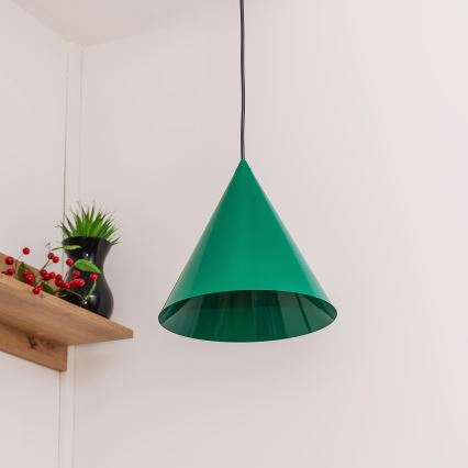 Pendelleuchte ETNA II mit Kabelaufhängung, 1 x E27, 15 W, 230 V, Ø 25 cm, grün