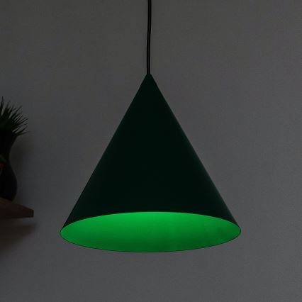 Pendelleuchte ETNA II mit Kabelaufhängung, 1 x E27, 15 W, 230 V, Ø 25 cm, grün