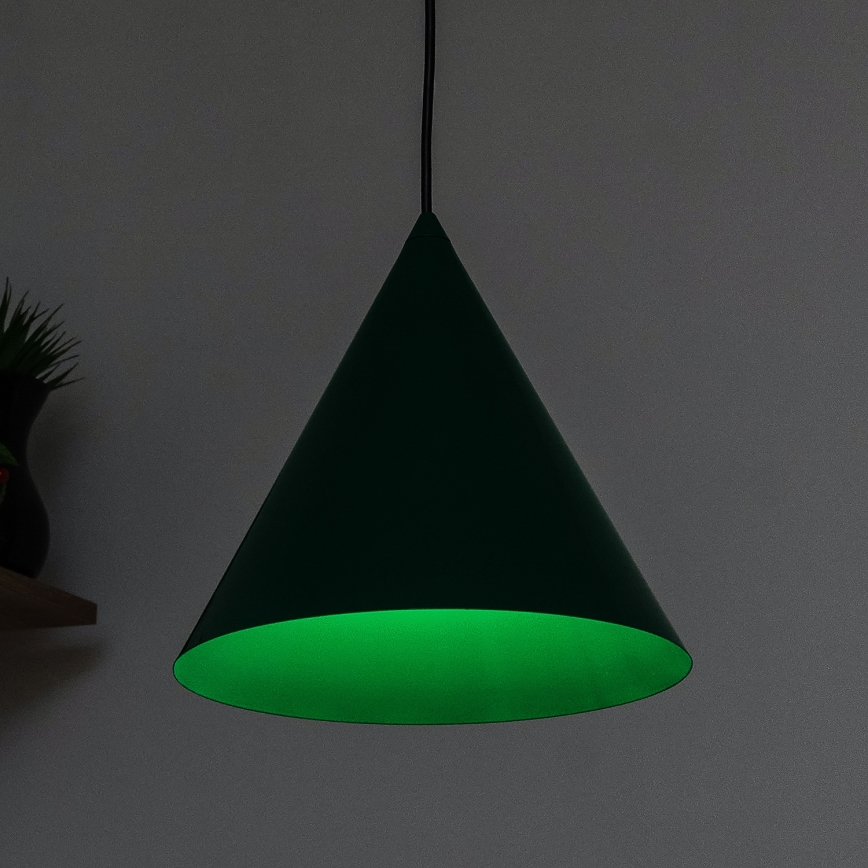 Pendelleuchte ETNA II mit Kabelaufhängung, 1 x E27, 15 W, 230 V, Ø 25 cm, grün