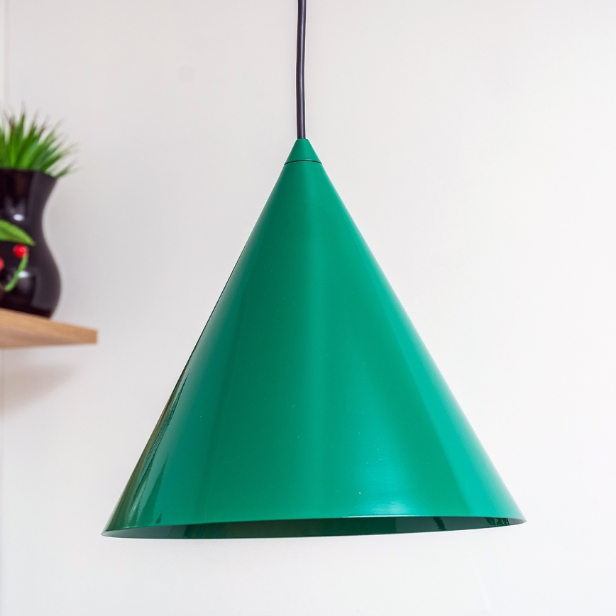 Pendelleuchte ETNA II mit Kabelaufhängung, 1 x E27, 15 W, 230 V, Ø 25 cm, grün