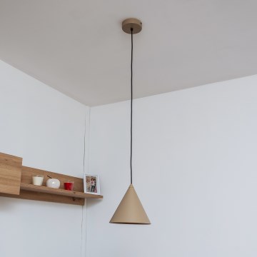 Pendelleuchte ETNA mit Kabel 1xE27/15W/230V Ø 18,5 cm beige