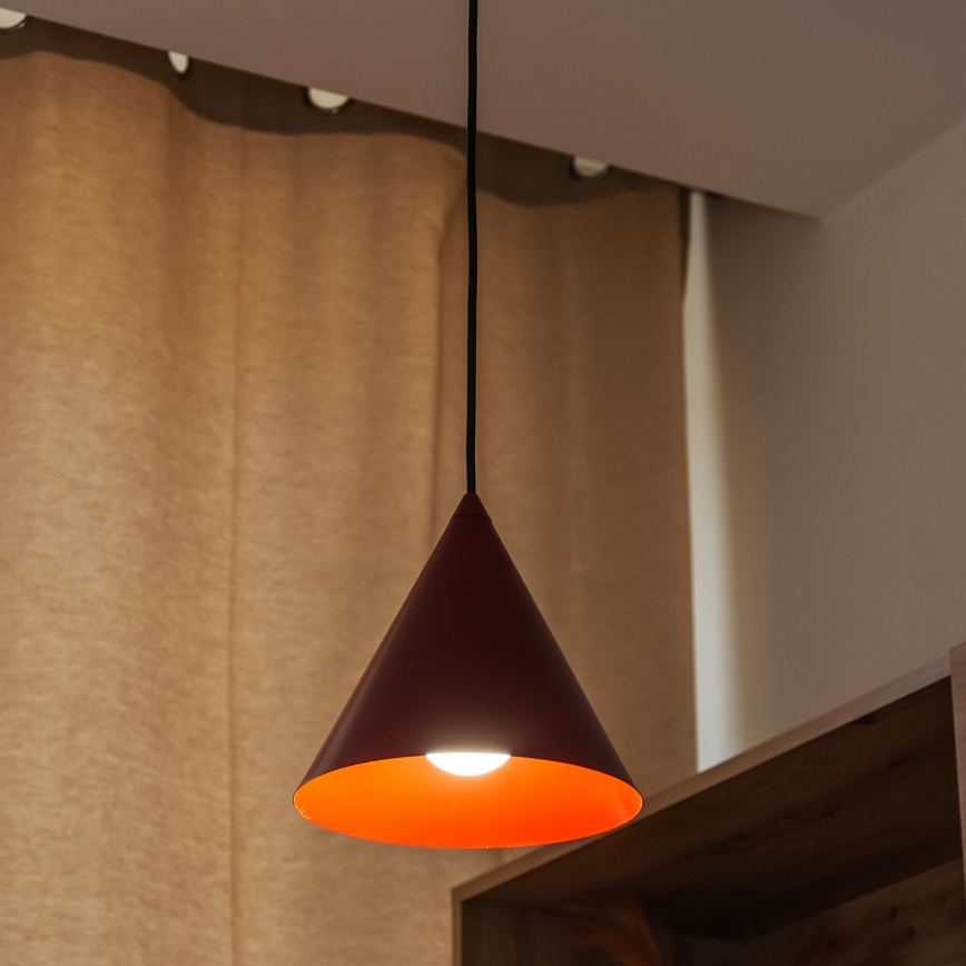 Pendelleuchte ETNA mit Kabel 1xE27/15W/230V, Ø 18,5 cm, rot