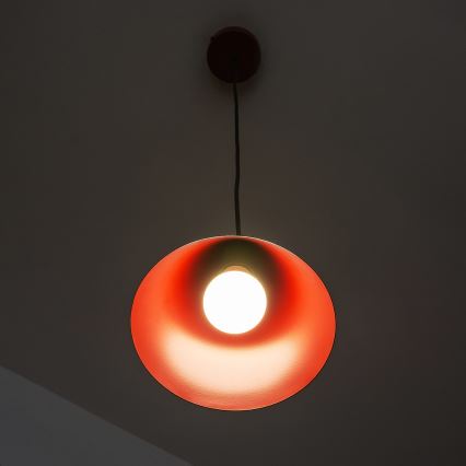 Pendelleuchte ETNA mit Kabel 1xE27/15W/230V, Ø 18,5 cm, rot