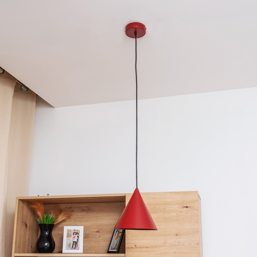 Pendelleuchte ETNA mit Kabel 1xE27/15W/230V, Ø 18,5 cm, rot