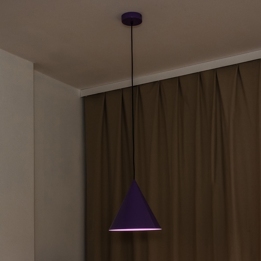 Pendelleuchte ETNA mit Kabelaufhängung, 1x E27/15W/230V, Ø 25 cm, violett