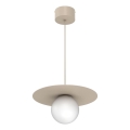 Pendelleuchte FLAT 1xE27/15W/230V, Beige
