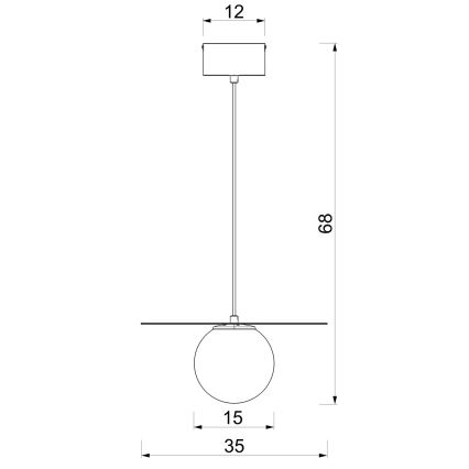 Pendelleuchte FLAT 1xE27/15W/230V, Beige