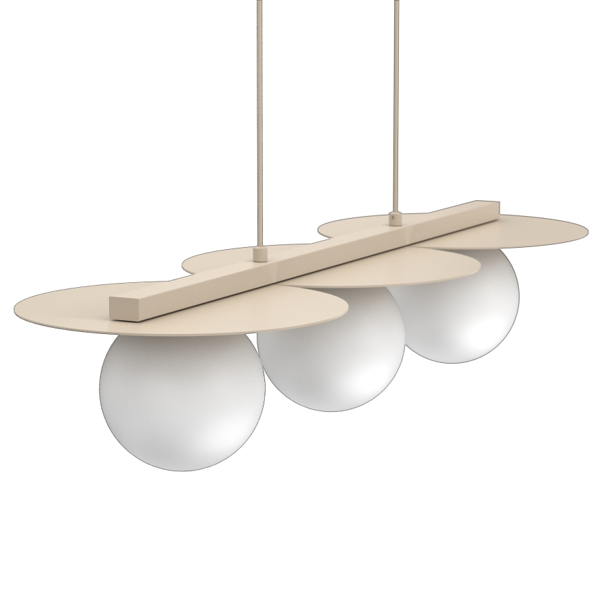 Pendelleuchte FLAT, 3xE27/15W/230V, beige