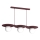 Pendelleuchte FLAT an Kabel 3xE27/15W/230V burgunderrot
