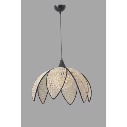 Pendelleuchte FUME 1xE27/40W/230V Ø 40 cm schwarz/beige