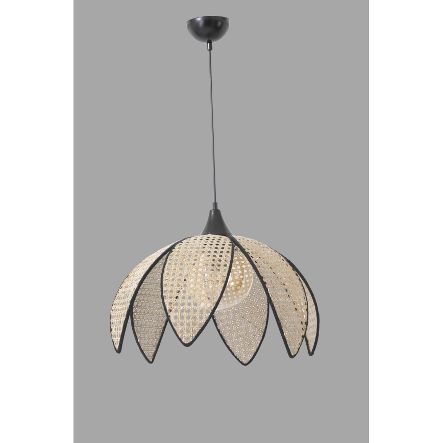 Pendelleuchte FUME 1xE27/40W/230V Ø 40 cm schwarz/beige