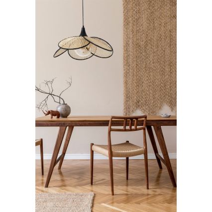 Pendelleuchte FUME 1xE27/40W/230V Ø 45 cm schwarz/beige