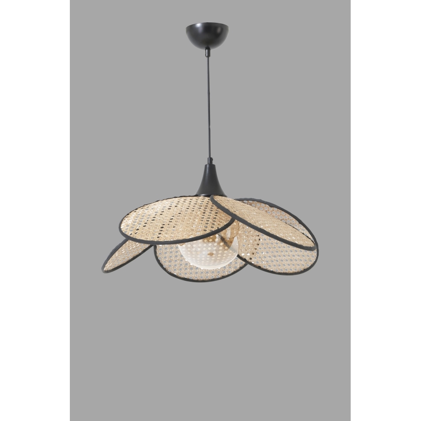 Pendelleuchte FUME 1xE27/40W/230V Ø 45 cm schwarz/beige