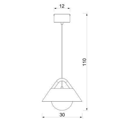 Pendelleuchte FUNDA 1xE27/15W/230V cremefarben