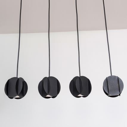 Pendelleuchte GAMBIT 4xGU10/10W/230V schwarz