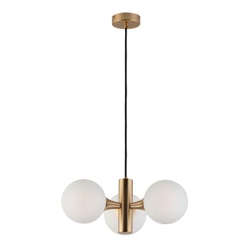 Pendelleuchte GLOBE mit Kabel 3xE14/7W/230V, goldfarben