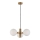 Pendelleuchte GLOBE mit Kabel 3xE14/7W/230V, goldfarben
