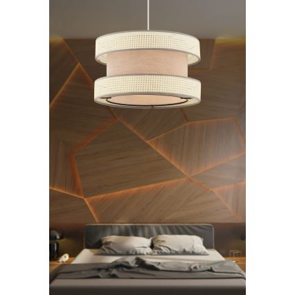Pendelleuchte HALO mit Kabel, 1xE27/60W/230V, beige/creme