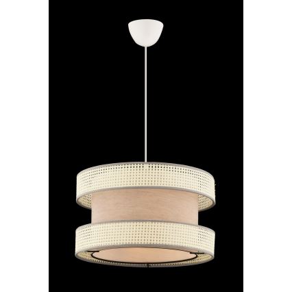 Pendelleuchte HALO mit Kabel, 1xE27/60W/230V, beige/creme