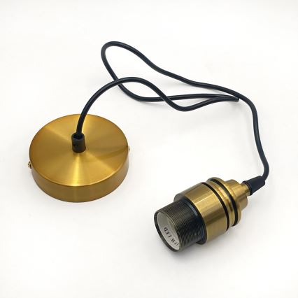 Pendelleuchte HECTOR an Kabel 1xE27/15W/230V weiß/messing Ø 30 cm