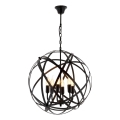 Pendelleuchte IRONBALL 6xE27/40W/230V schwarz