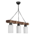 Pendelleuchte JASMIN 3xE27/40W/230V braun/weiß