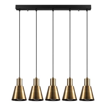Pendelleuchte KEM 5xE27/40W/230V gold