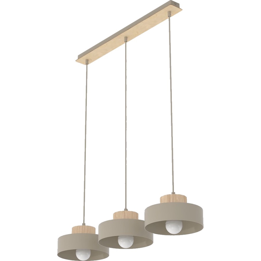 Pendelleuchte KIVI 3xE27/15W/230V beige