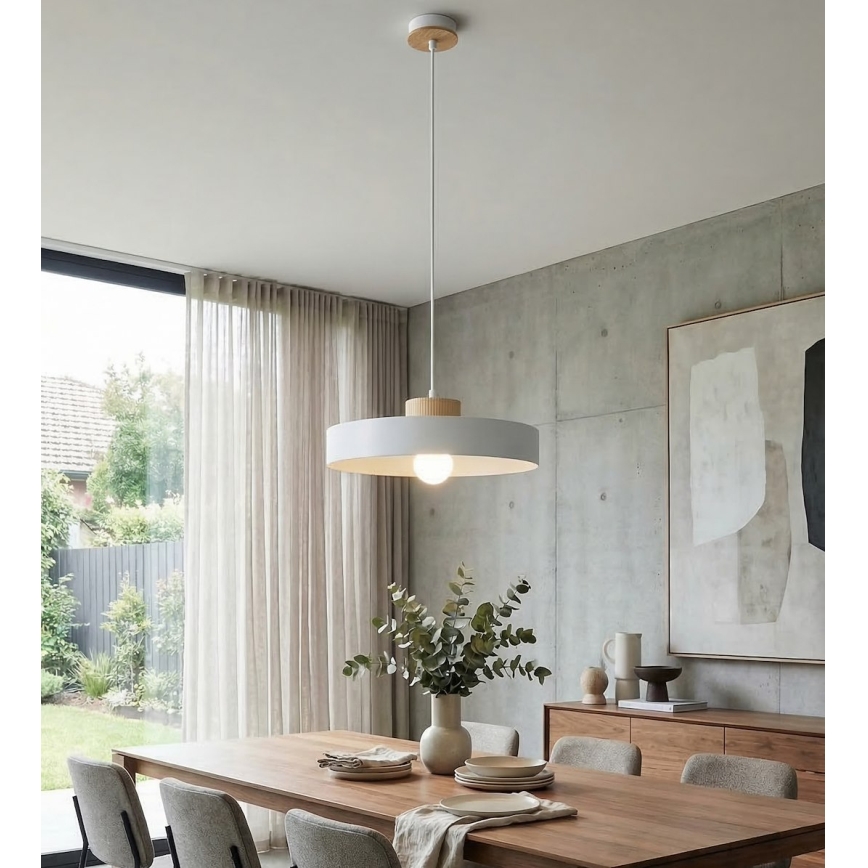 Pendelleuchte KIVI mit Kabel 1xE27/15W/230V weiß