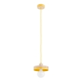 Pendelleuchte LARSO mit Kabel 1xE27/15W/230V gelb/beige