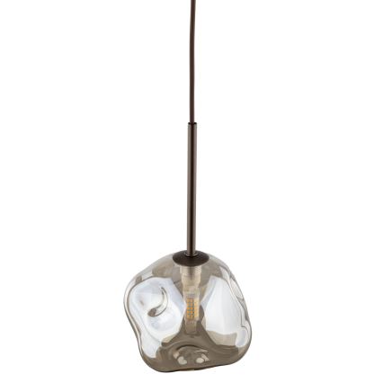 Pendelleuchte LAVA an Seil 1xG9/8W/230V bronze/rauchbeige