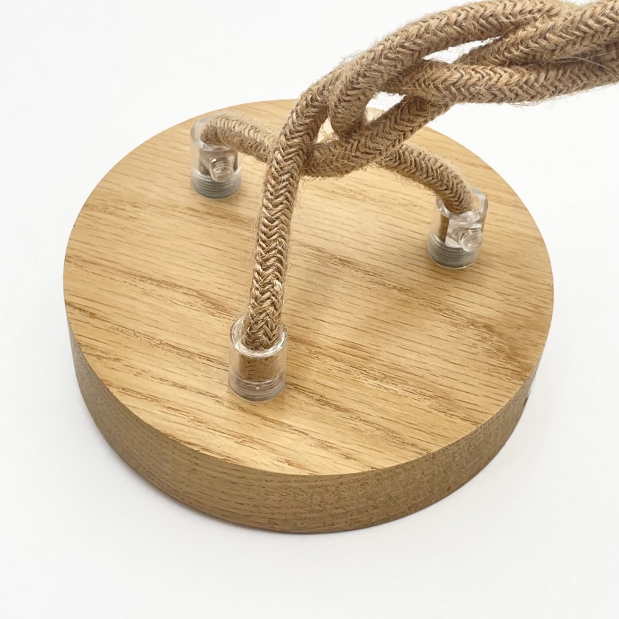 Pendelleuchte LOOMIS 3xE27/15W/230V 130 cm Beige/Eiche