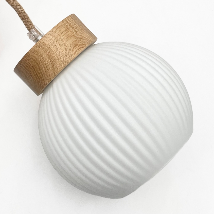 Pendelleuchte LOOMIS 3xE27/15W/230V 130 cm Beige/Eiche