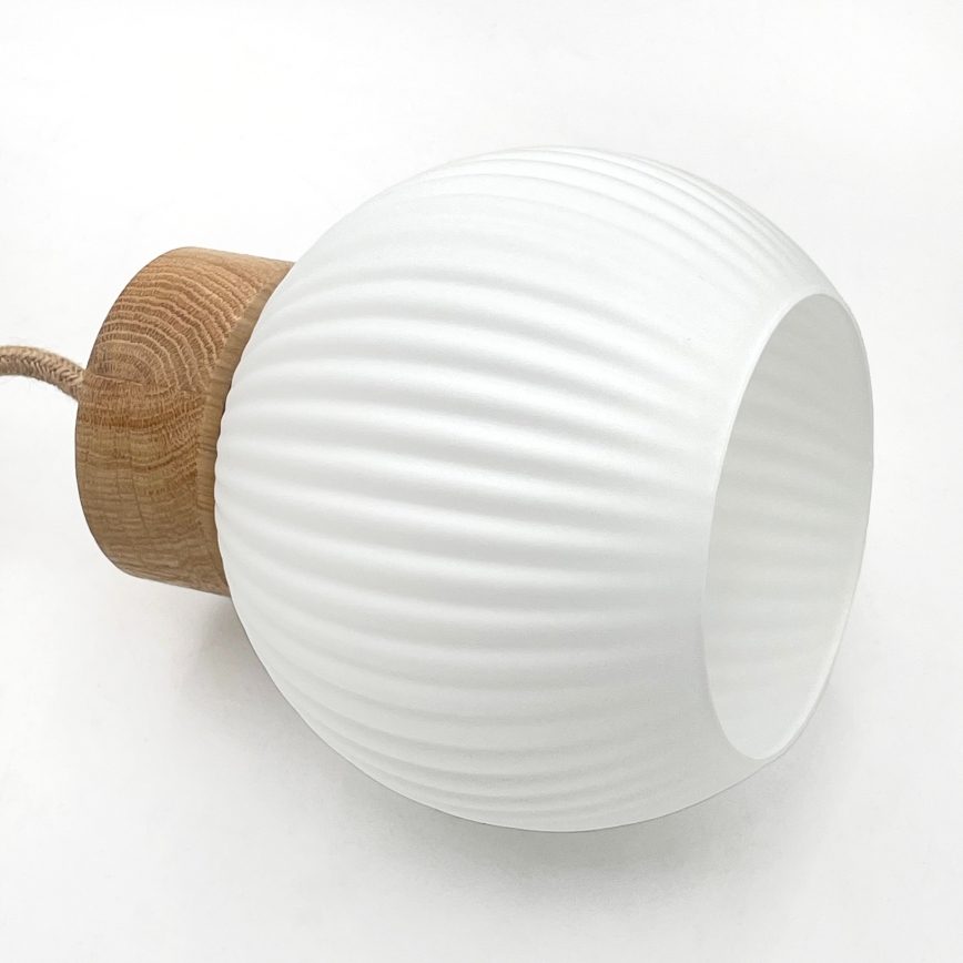Pendelleuchte LOOMIS mit Kabelaufhängung 5xE27/15W/230V 83 cm beige/Eiche