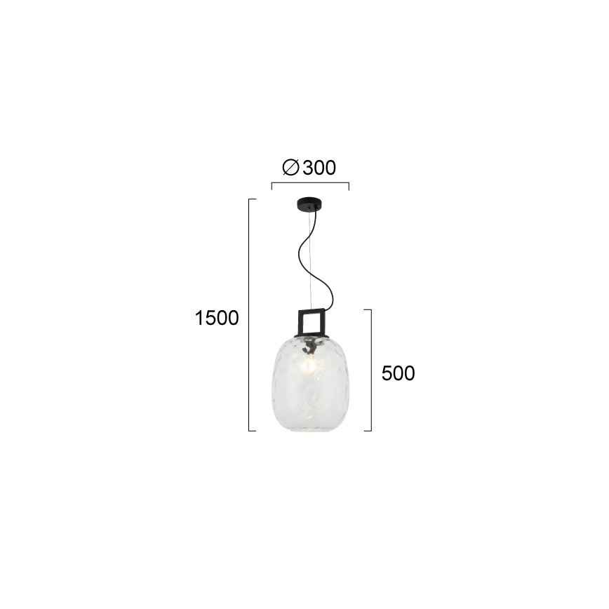 Pendelleuchte LUCY an Kabel, 1xE27/40W/230V, schwarz