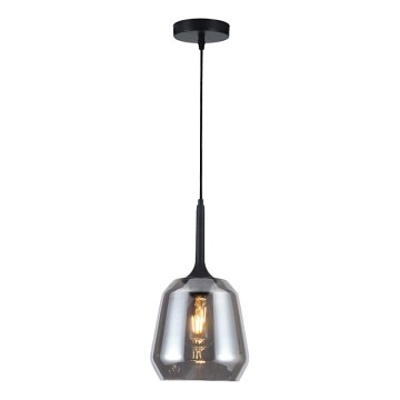 Pendelleuchte MAEVA mit Kabel 1xE27/40W/230V rauchschwarz/schwarz
