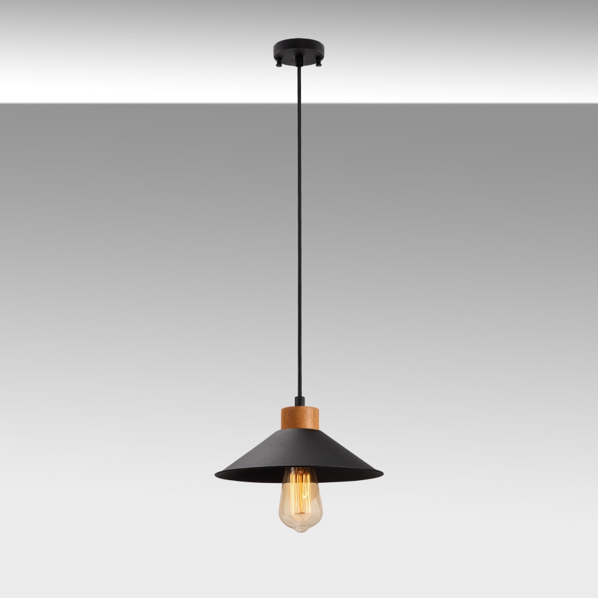 Pendelleuchte MANAVGAT 1xE27/40W/230V Schwarz/Braun