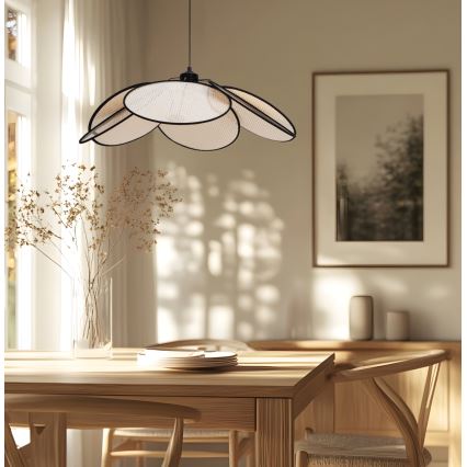 Pendelleuchte MARGARET 1xE27/40W/230V schwarz/beige