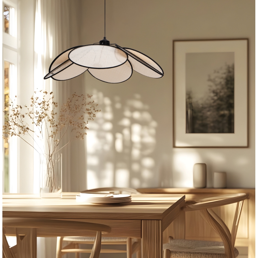 Pendelleuchte MARGARET 1xE27/40W/230V schwarz/beige