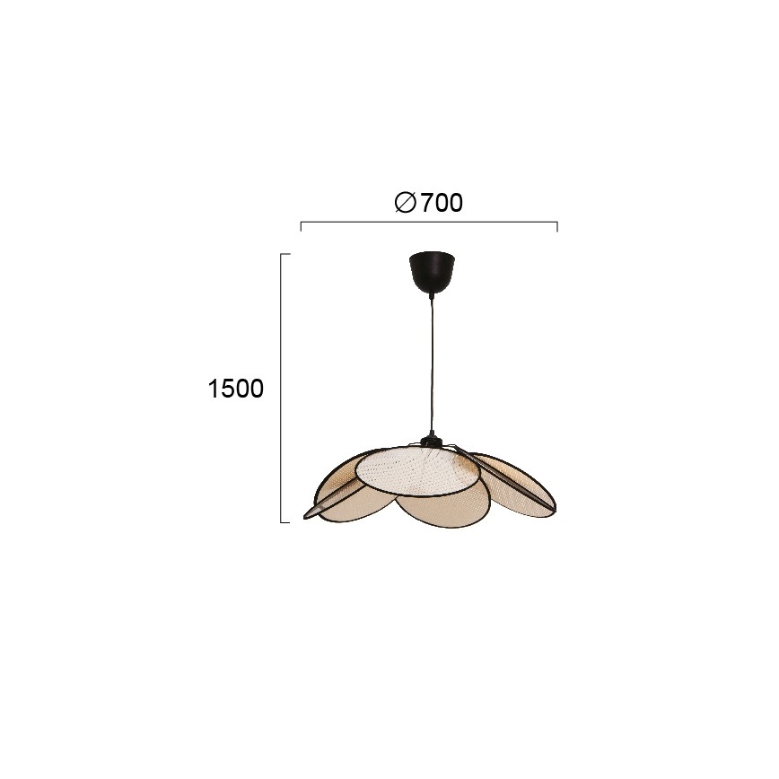 Pendelleuchte MARGARET 1xE27/40W/230V schwarz/beige