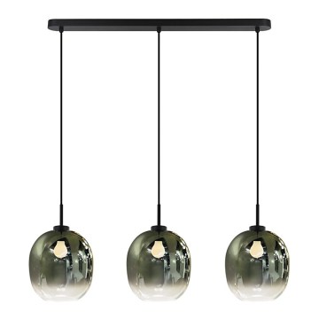 Pendelleuchte MIRROR mit Kabelaufhängung, 3xE27/14W/230V, rauchschwarz