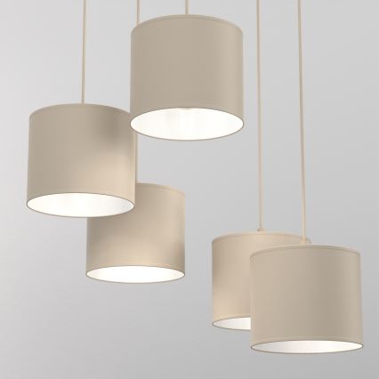 Pendelleuchte mit Kabel ARDEN 5xE27/15W/230V Ø 44 cm, beige